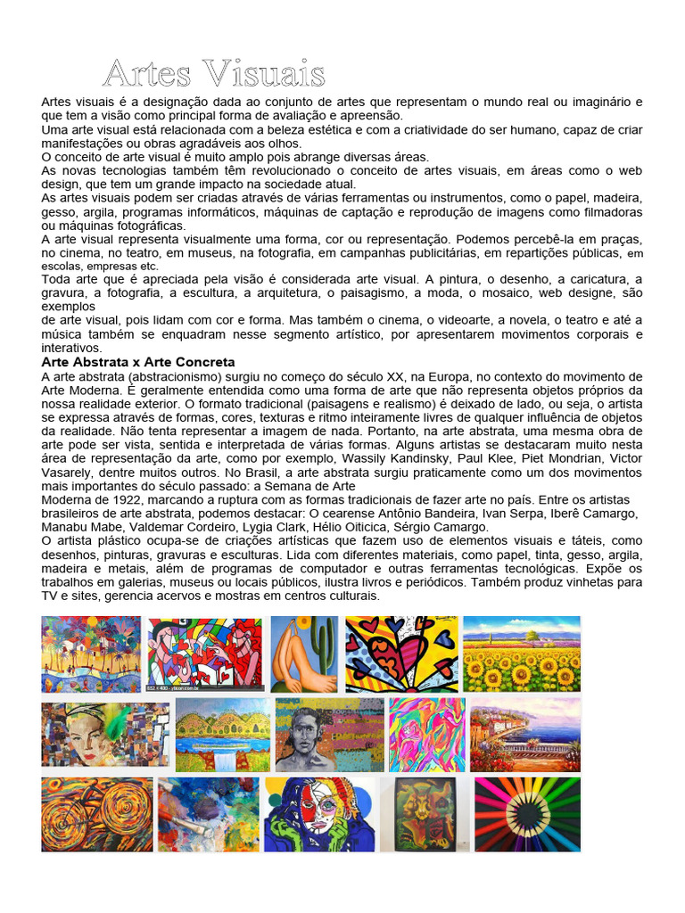 Artes 7 Ano | PDF | Arte abstrata | Estética