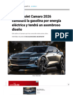 El Chevrolet Camaro 2026 Cambiará La Gasolina Por Energía Eléctrica y Tendrá Un Asombroso Diseño - Código Espagueti