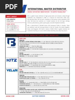 AIV Line Sheet