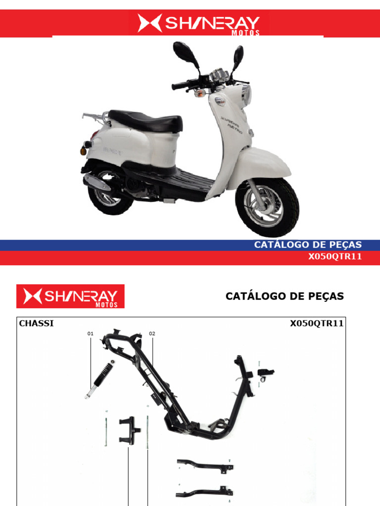 Catálogo de Peças Shineray 50cc | PDF | Eixo | Máquinas rotativas