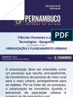 Urbanização e Planejamento Urbano