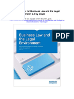 Solution Manual For Business Law and The Legal Environment Version 2 0 by Mayer