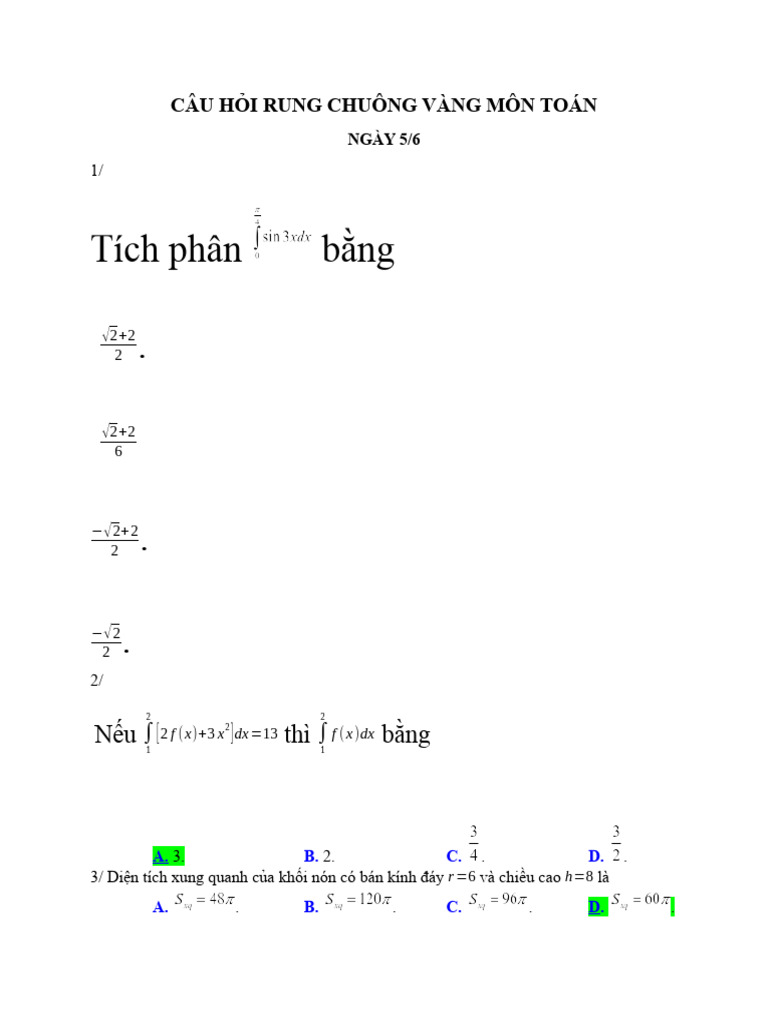TOÁN HỌC | PDF