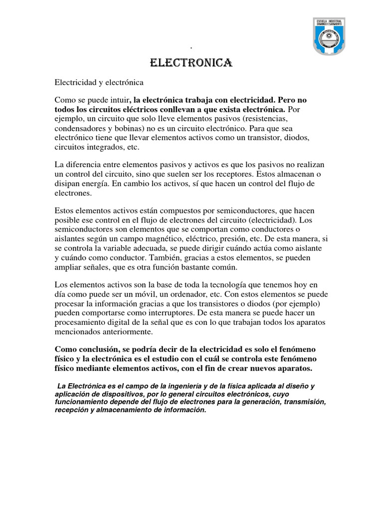 Electronica Basica PDF Relé Electrónica