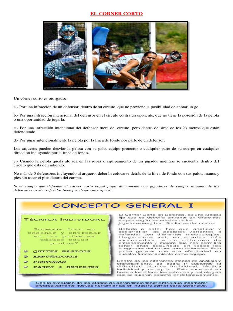 Estrategias para Córner Corto en Hockey | PDF | Historia