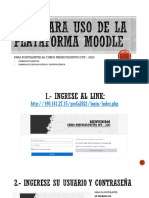 Guía para Uso de La Plataforma Moodle - POSTULANTES