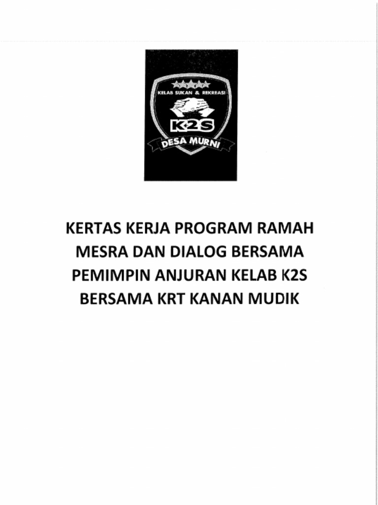 Kertas Kerja Kelab K2S Dialog Bersama Pemimpin | PDF