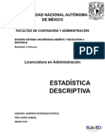 Estadística Descriptiva: Universidad Nacional Autónoma de México
