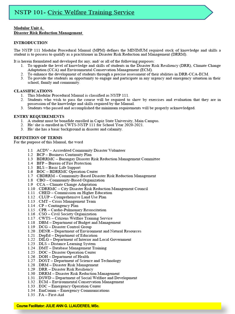 Module 4 Drrm Final Pdf Tropical Cyclones Natural Disasters