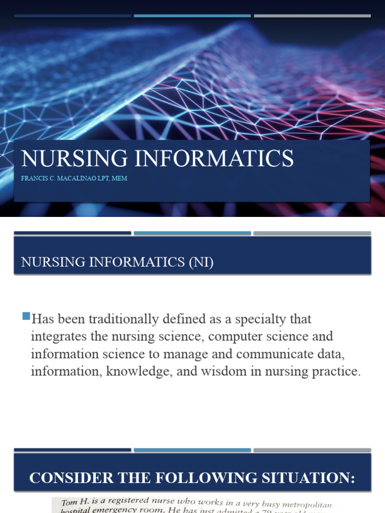 Nursing Informatics Overview | PDF | Random Access Memory | Information