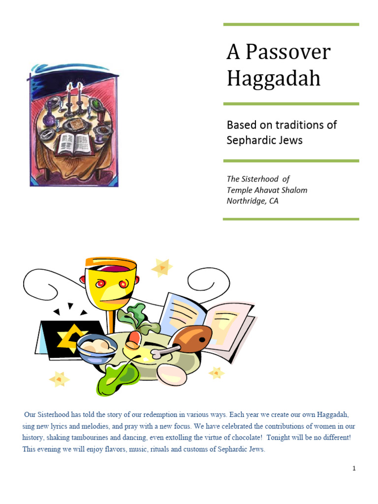 Haggadah sephardic seder 2014 pdf passover seder haggadah