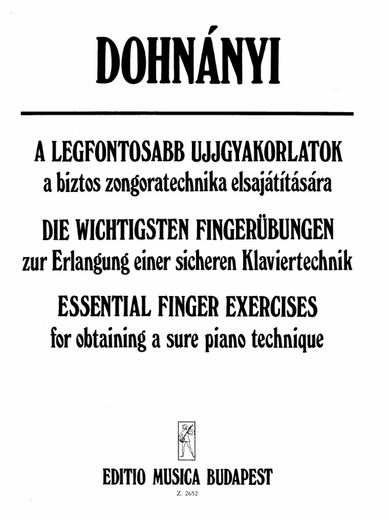 Dohnanyi Essential Finger Exercises | PDF
