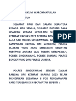 Sambutan Ka SKW - Supervisi Ketupat 2023