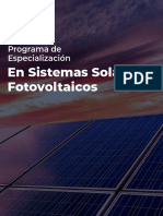 Programa de Especialización en Sistemas Solares Fotovoltaicos - Agosto 2023