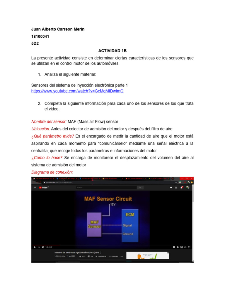 Juan Alberto Carreon Merin 18100041 5D2 Actividad 1B: Nombre Del Sensor ...