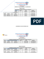 Calendario de Juegos Finales Internas U.E. Guapara 2023