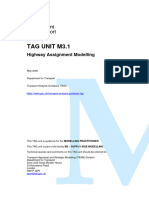 TAG UNIT M3.1 Highway Assignment Modelling