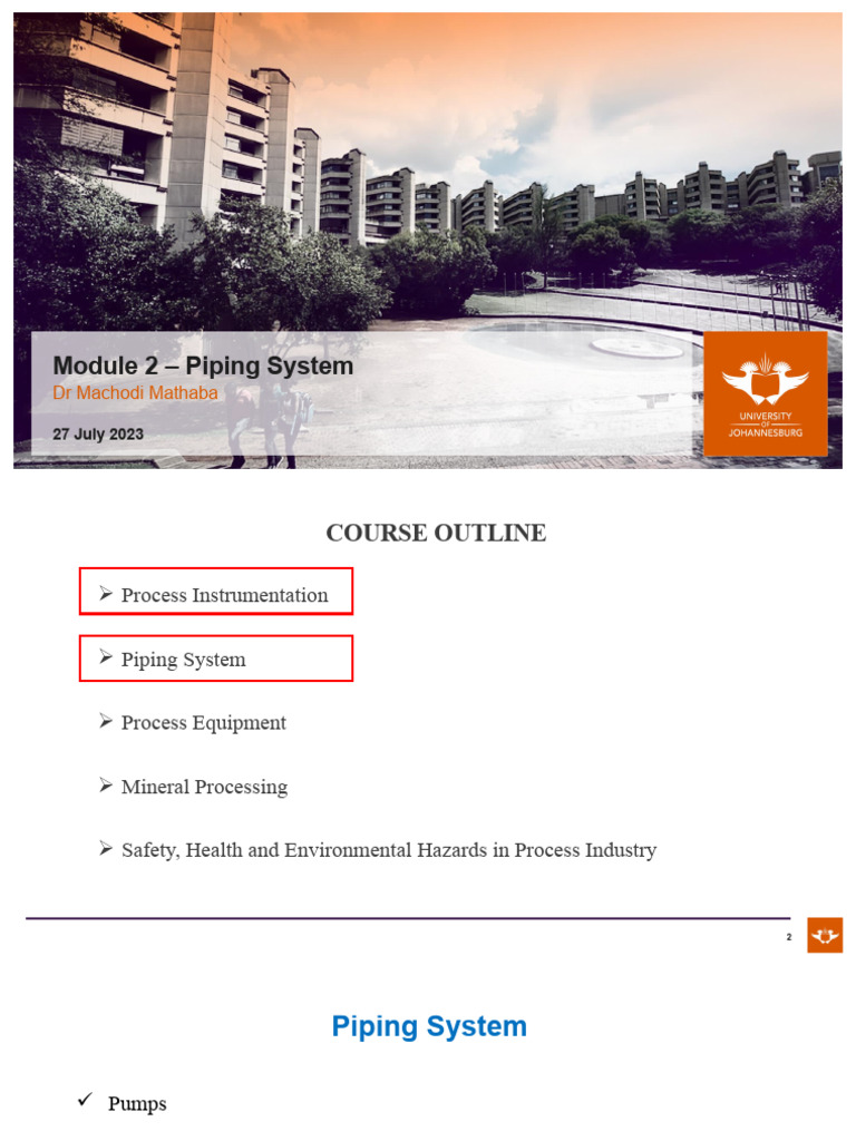 Module 2 - Piping System - Part A | PDF | Plumbing | Pipe (Fluid ...
