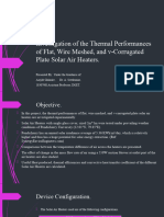 Investigation of The Thermal Performances of Flat