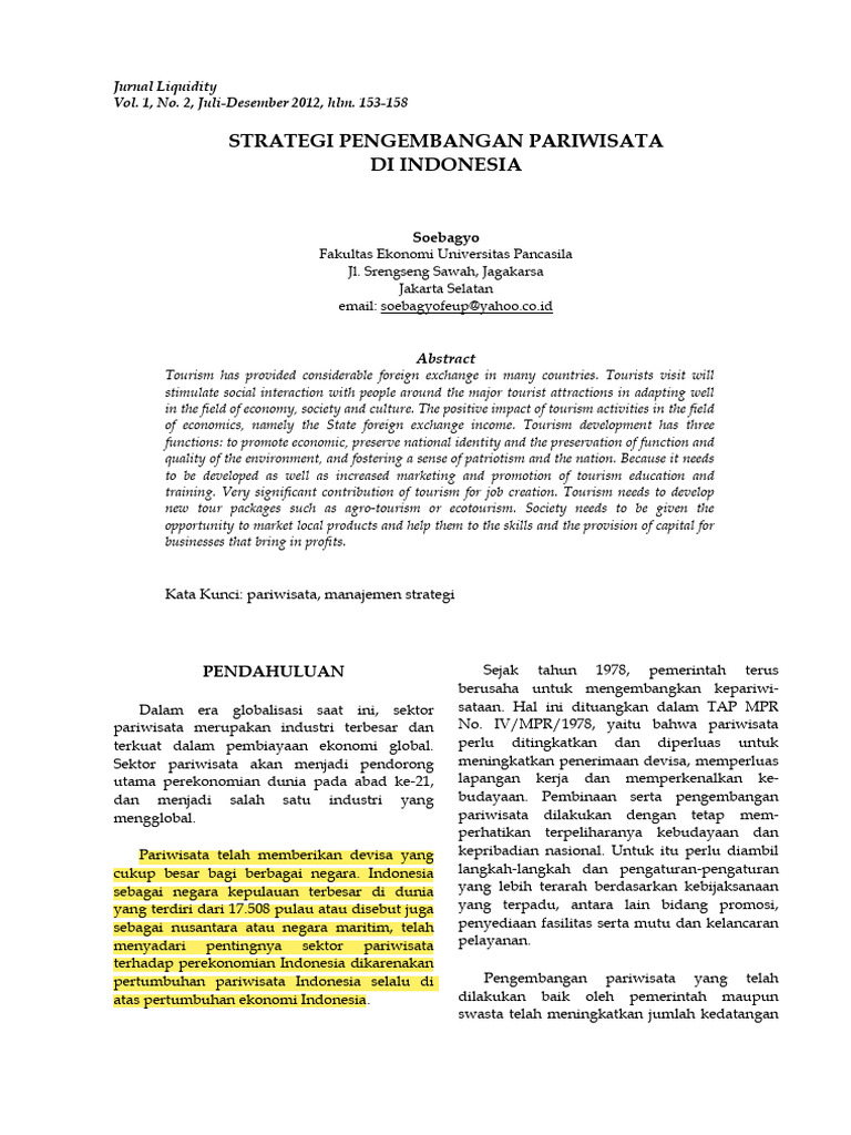 Injourney strategi pengembangan destinasi pariwisata Indonesia