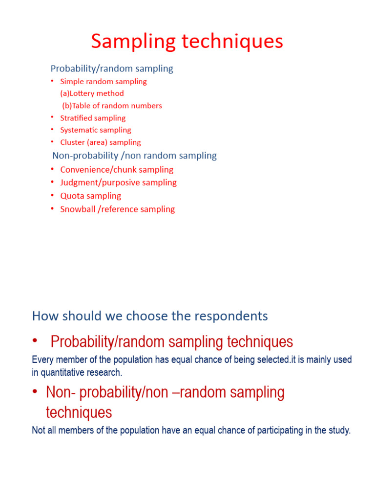 Sampling Techniques PDF Sampling (Statistics) Scientific Method