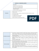 Lengua y Comunicación I Prorama