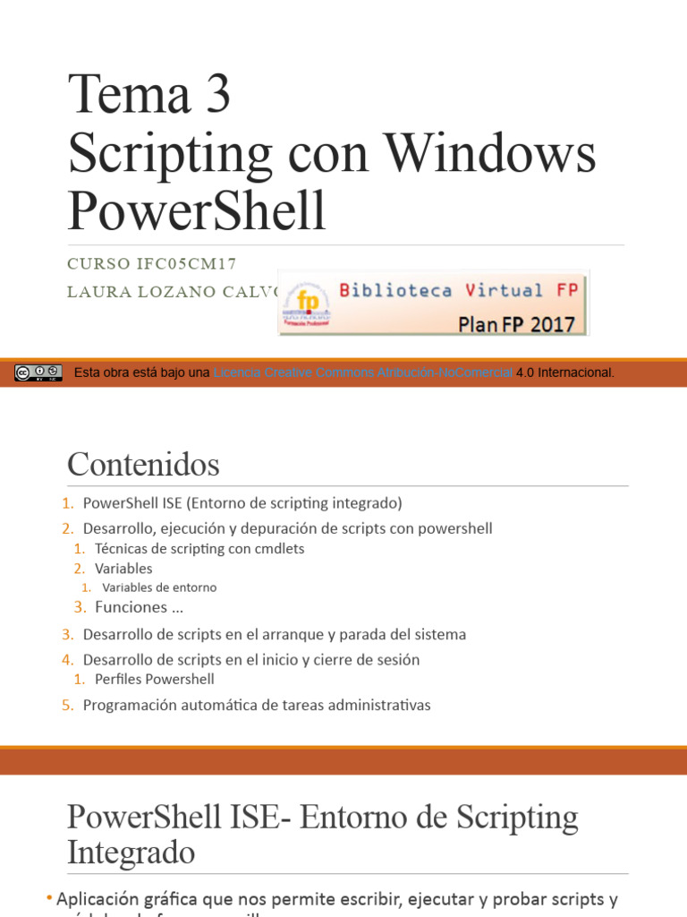 Curso de Scripting en PowerShell | PDF | Lenguaje de escritura | Cadena ...