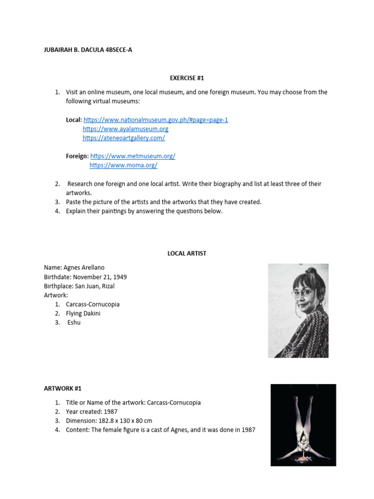 Exercise 1 Pdf Paintings