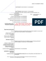 CV Format Europass Anexa 3