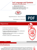 Mathematics Language and Symbols 1