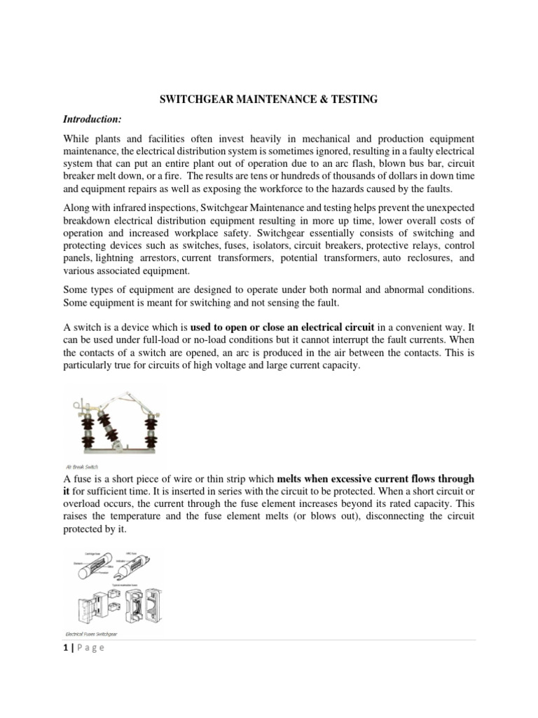 Control Gears and Switch Gear Tasks PDF Relay Transformer
