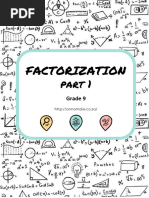 Grade 9 Term 2 Lesson 3 Factorisation I