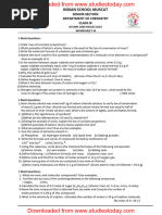 CBSE Class 9 Science Worksheet - Atoms and Molecules - 1