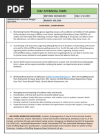 Self Appraisal Form