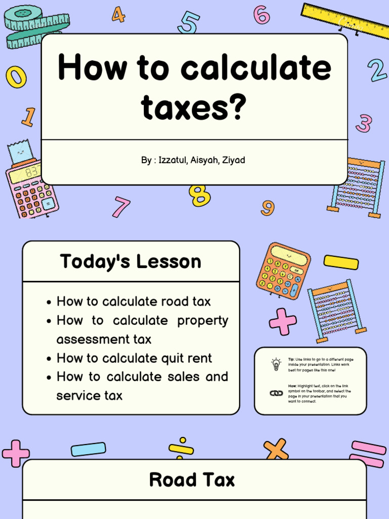 How To Calculate Taxes? By Izzatul, Aisyah, Ziyad PDF