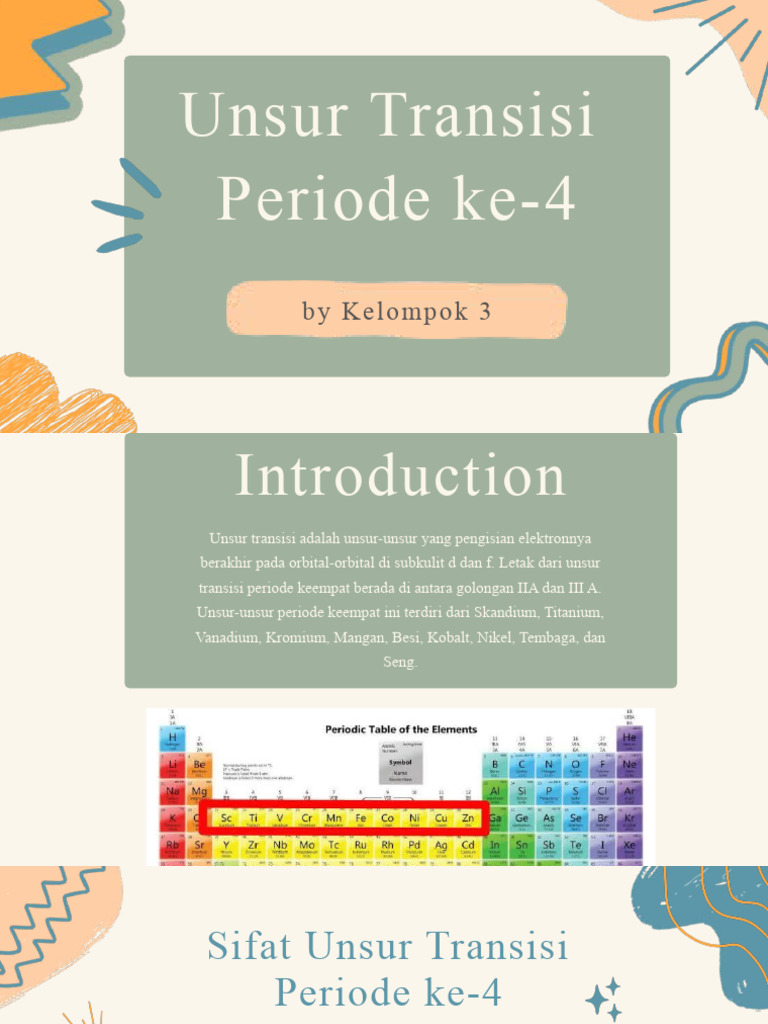Unsur Transisi Periode Ke-4 dan Sifatnya | PDF