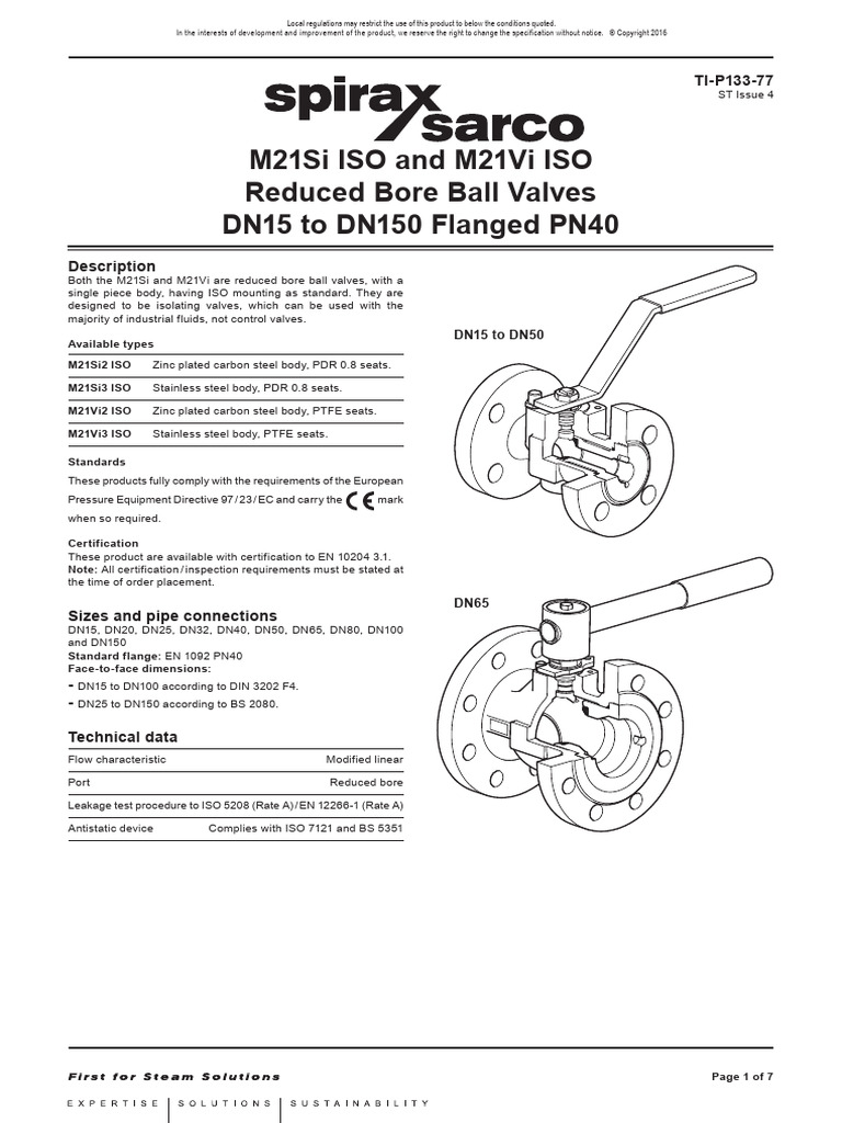 M21Si_M21Vi-TI-P133-77-EN | PDF | Valve | Mechanical Engineering