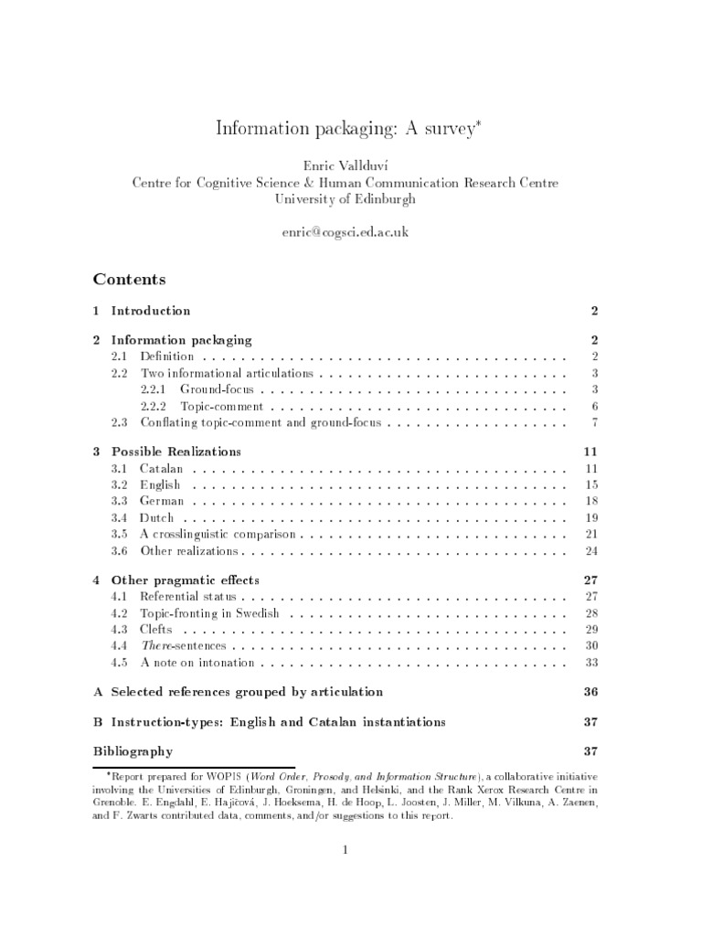 Understanding Information Packaging | PDF | Information | Knowledge