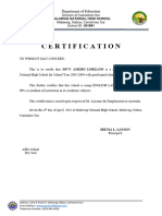 Certification - English Lang