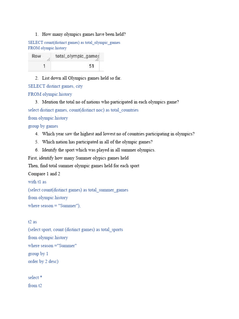 How Many Olympics Games Have Been Held PDF International Sports