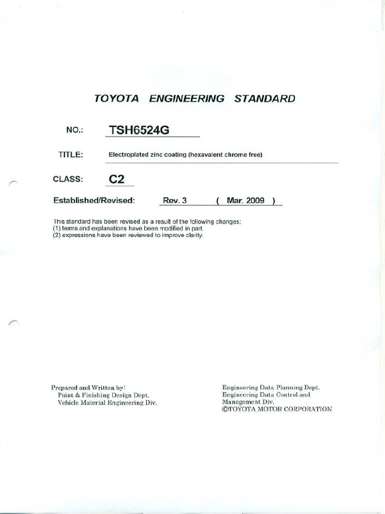 TSH6524GElectroplated Zinc Coating (Hexavalent Chrome Free) Rev.3 PDF