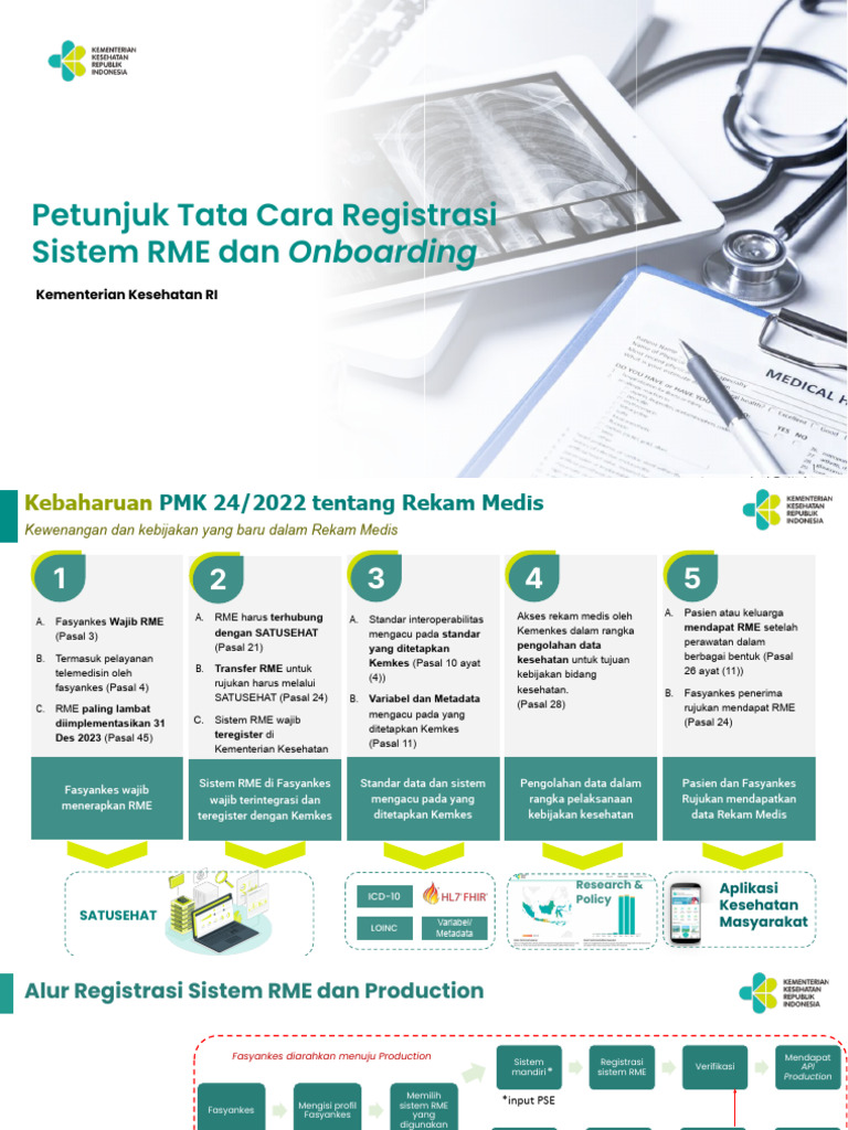 Panduan Registrasi Sistem RME Kemenkes | PDF