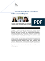 0 A Predictive Study of Student Satisfaction in Online Education Programs