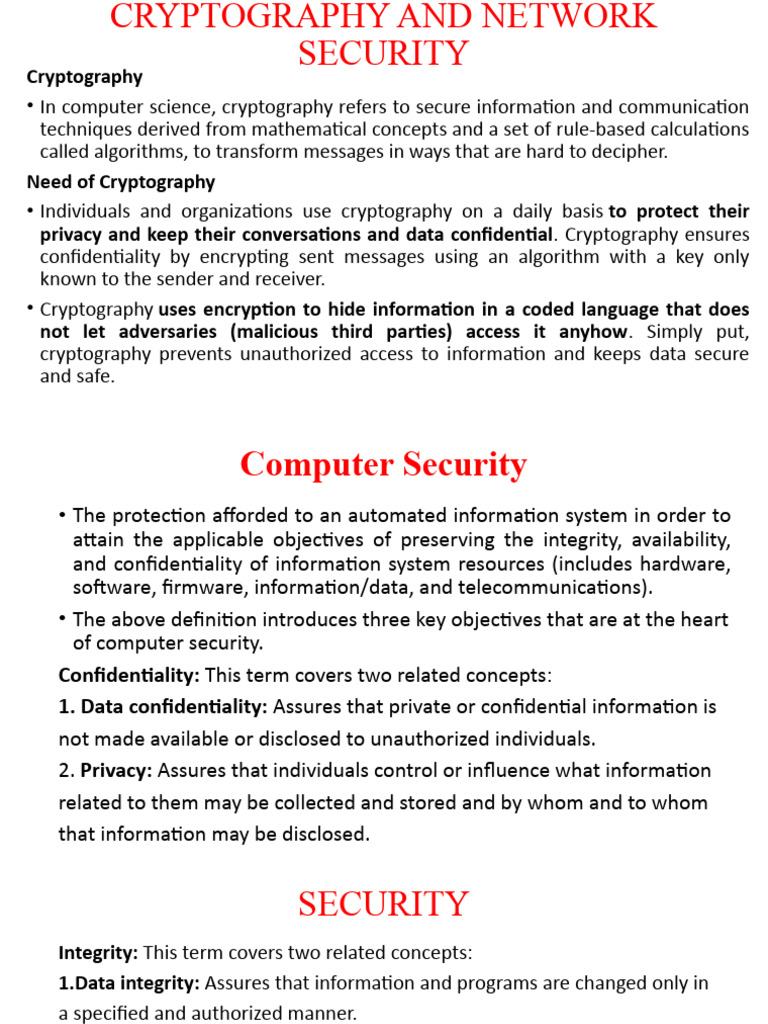 Introduction Cns | PDF | Information Security | Security