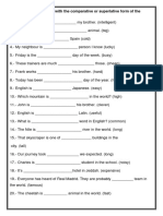 Comparative and Superlative Practice