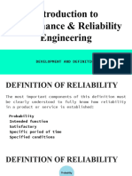 Introduction To Reliability