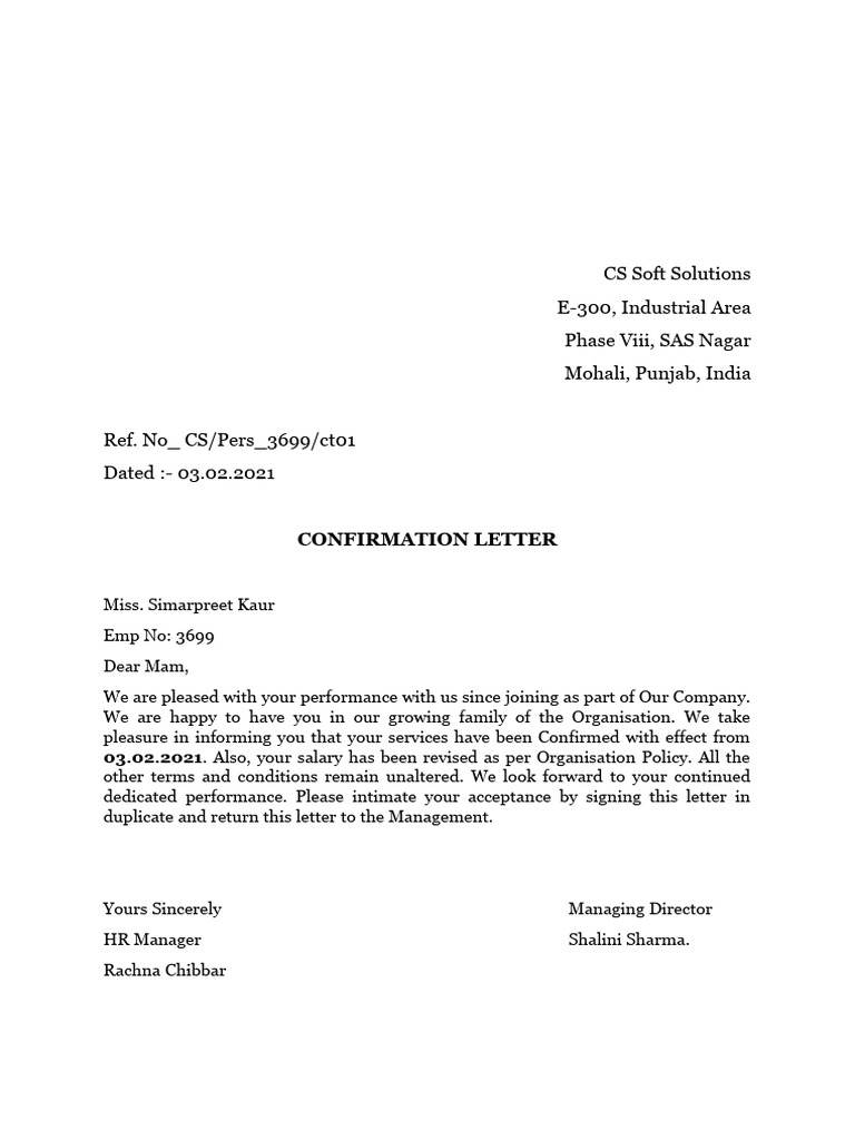 Confirmation | PDF