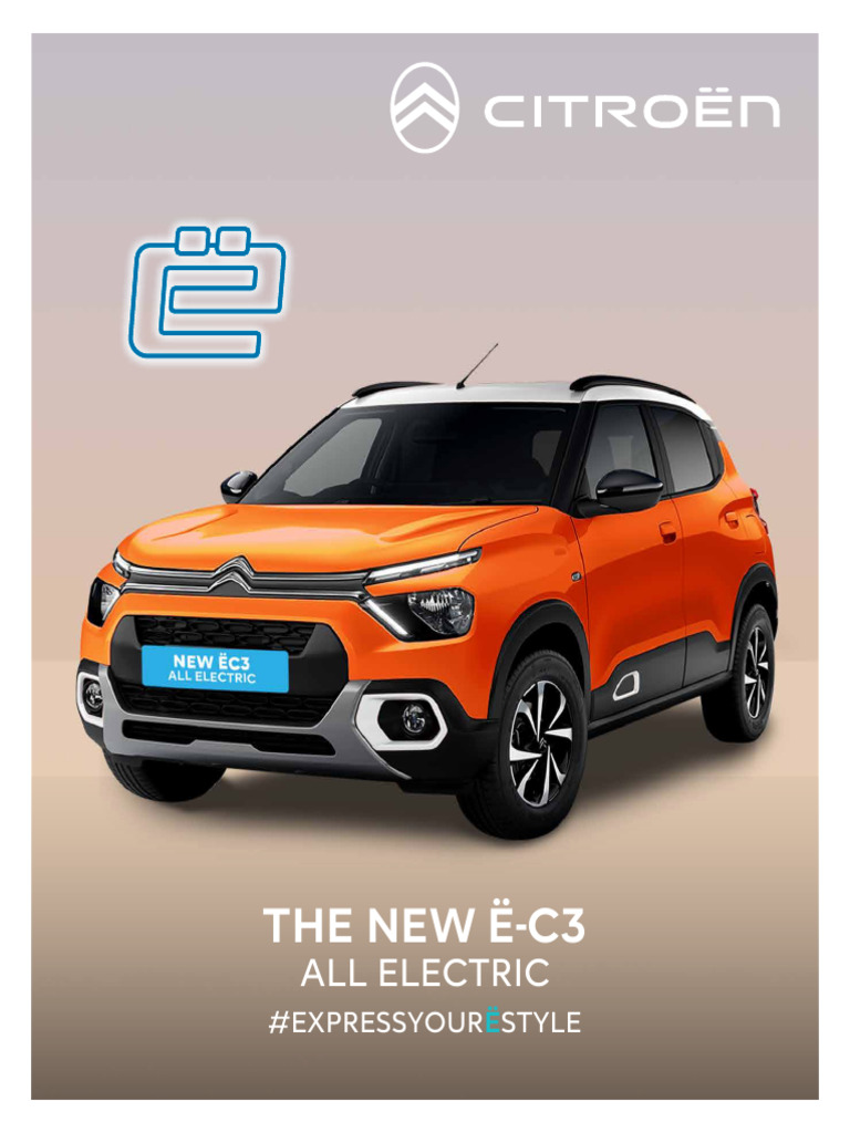 New Citroen e c3 Electric Brochure | PDF | Battery Charger | Electric ...