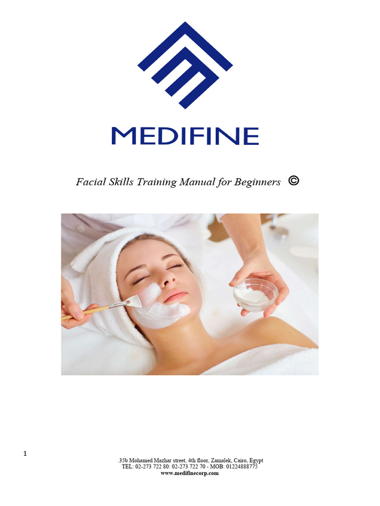 Medifine Beginner Facial Skills Final Pdf Skin Disinfectant