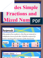 DIvIDES SIMPLE FRACTIONS AND MIXED